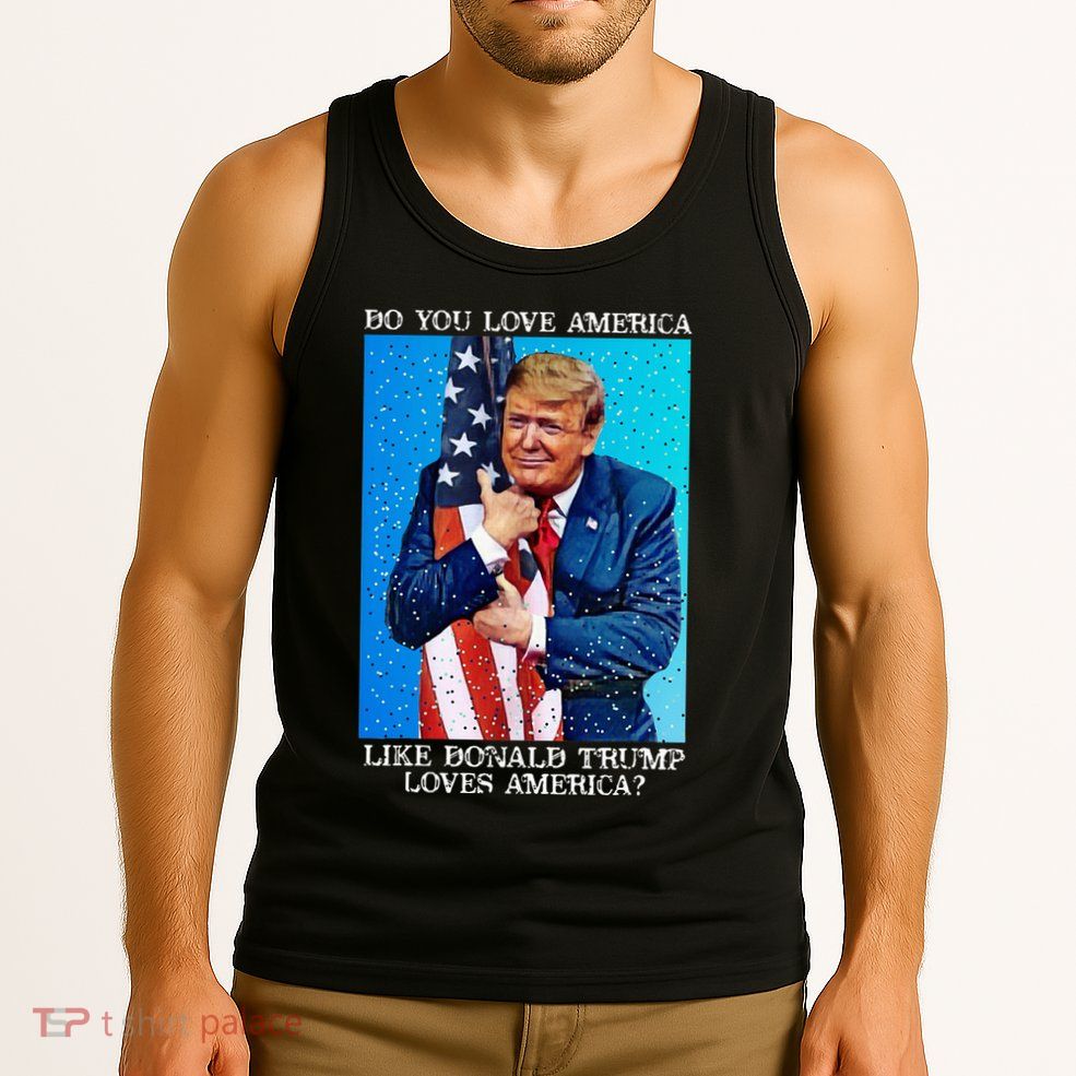 Patriotic Trump Hugging Flag Pro Trump Republican Gifts Tank Top
