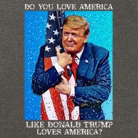 Patriotic Trump Hugging Flag Pro Trump Republican Gifts Cotton Canvas Backpack