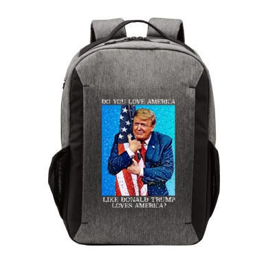 Patriotic Trump Hugging Flag Pro Trump Republican Gifts Vector Backpack