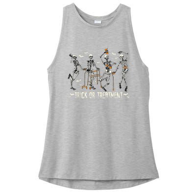 Physical Therapy Halloween Trick Or Treatment Pt Pta Ladies PosiCharge Tri-Blend Wicking Tank