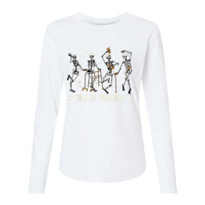 Physical Therapy Halloween Trick Or Treatment Pt Pta Womens Cotton Relaxed Long Sleeve T-Shirt