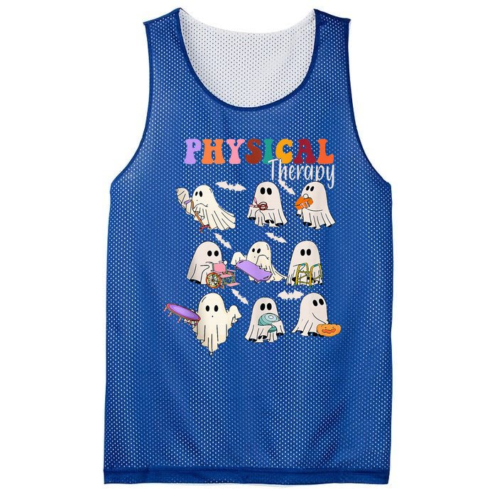 Physical Therapist Halloween Cute Ghost Physical Therapy PT Mesh Reversible Basketball Jersey Tank