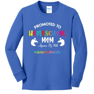 Promoted To Homeschool Mom Gift Mama Teacher Gift Teaching Gift Kids Long Sleeve Shirt