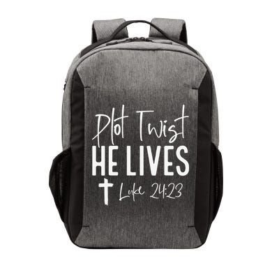 Plot Twist He Lives Cross Funny Christian Easter Day Gift Vector Backpack