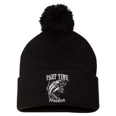 Part Time Hooker Fishing Pom Pom 12in Knit Beanie