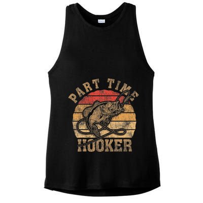Part Time Hooker Funny Fishermen Sarcastic Joke For Dad Ladies PosiCharge Tri-Blend Wicking Tank