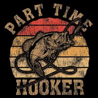 Part Time Hooker Funny Fishermen Sarcastic Joke For Dad Drawstring Bag