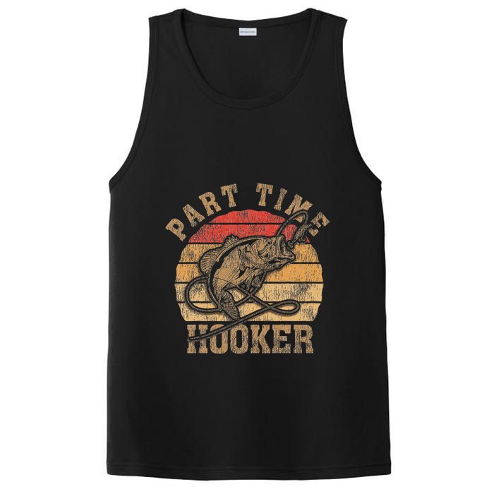 Part Time Hooker Funny Fishermen Sarcastic Joke For Dad PosiCharge Competitor Tank