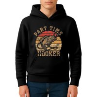 Part Time Hooker Funny Fishermen Sarcastic Joke For Dad Kids Hoodie