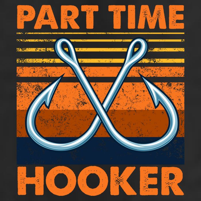 Part Time Hooker Funny Garment-Dyed Fleece Hoodie