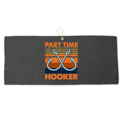 Part Time Hooker Funny Large Microfiber Waffle Golf Towel