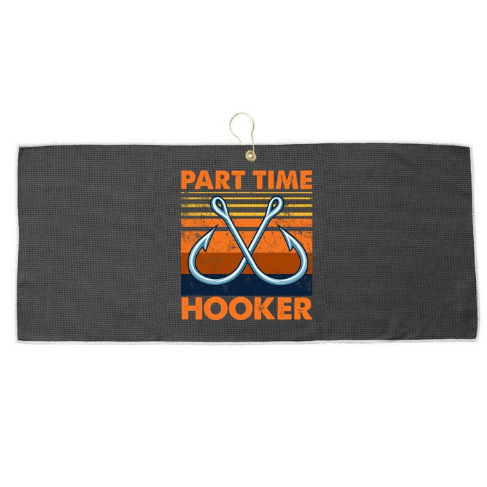 Part Time Hooker Funny Large Microfiber Waffle Golf Towel