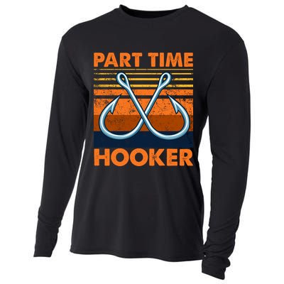 Part Time Hooker Funny Cooling Performance Long Sleeve Crew