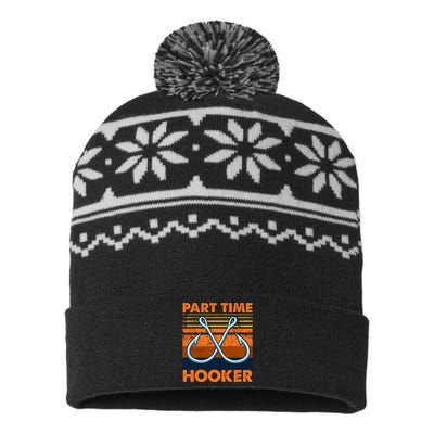 Part Time Hooker Funny USA-Made Snowflake Beanie