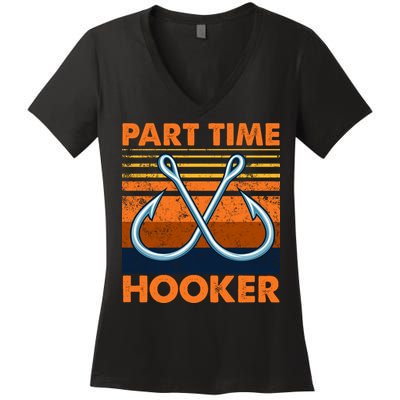 Part Time Hooker Funny Women's V-Neck T-Shirt