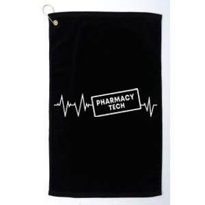 Pharmacy Tech Heartbeat Design Pharmacy Technician Platinum Collection Golf Towel