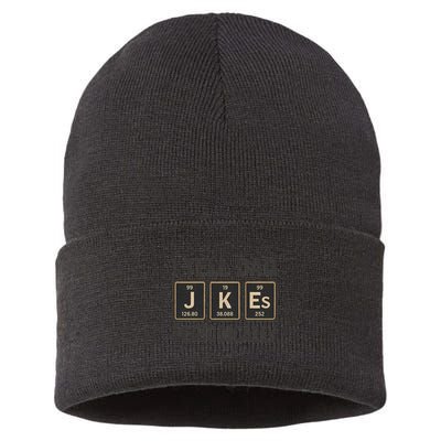 Periodic Table Humor for Dads Sustainable Knit Beanie