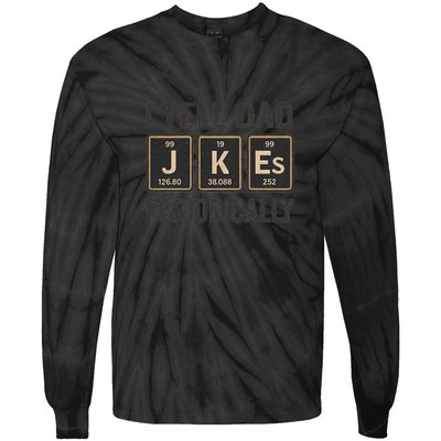 Periodic Table Humor for Dads Tie-Dye Long Sleeve Shirt