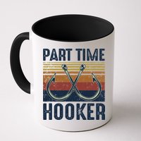 Part Time Hooker Funny Fishing Lover Fisherman Retro Style Mug