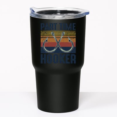 Part Time Hooker Funny Fishing Lover Fisherman Retro Style Tumbler