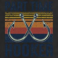 Part Time Hooker Funny Fishing Lover Fisherman Retro Style 25L Jumbo Tote