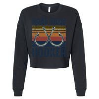 Part Time Hooker Funny Fishing Lover Fisherman Retro Style Cropped Pullover Crew