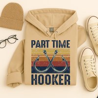Part Time Hooker Funny Fishing Lover Fisherman Retro Style Hoodie