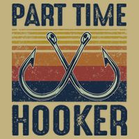Part Time Hooker Funny Fishing Lover Fisherman Retro Style Cooling Performance Long Sleeve Crew