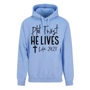 Plot Twist He Lives Luke 24 23 Bible Verse Unisex Surf Hoodie