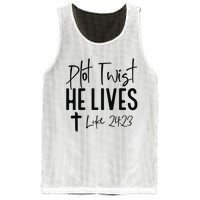 Plot Twist He Lives Luke 24 23 Bible Verse Mesh Reversible Basketball Jersey Tank