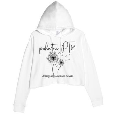 Physical Therapist Helping Tiny Human Bloom Pediatric PT Crop Fleece Hoodie