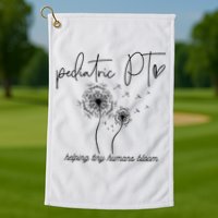 Physical Therapist Helping Tiny Human Bloom Pediatric PT Golf Towel