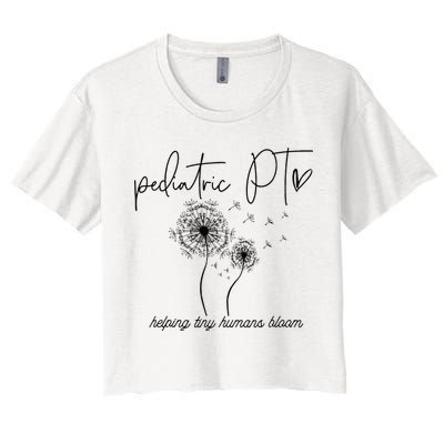 Physical Therapist Helping Tiny Human Bloom Pediatric PT Crop Top