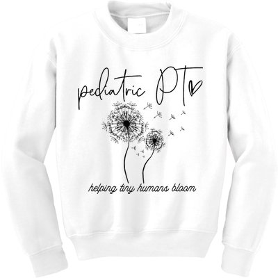 Physical Therapist Helping Tiny Human Bloom Pediatric PT Kids Sweatshirt