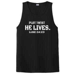 Plot Twist He Lives Jesus Is Alive Luke 24 Easter Women PosiCharge Competitor Tank