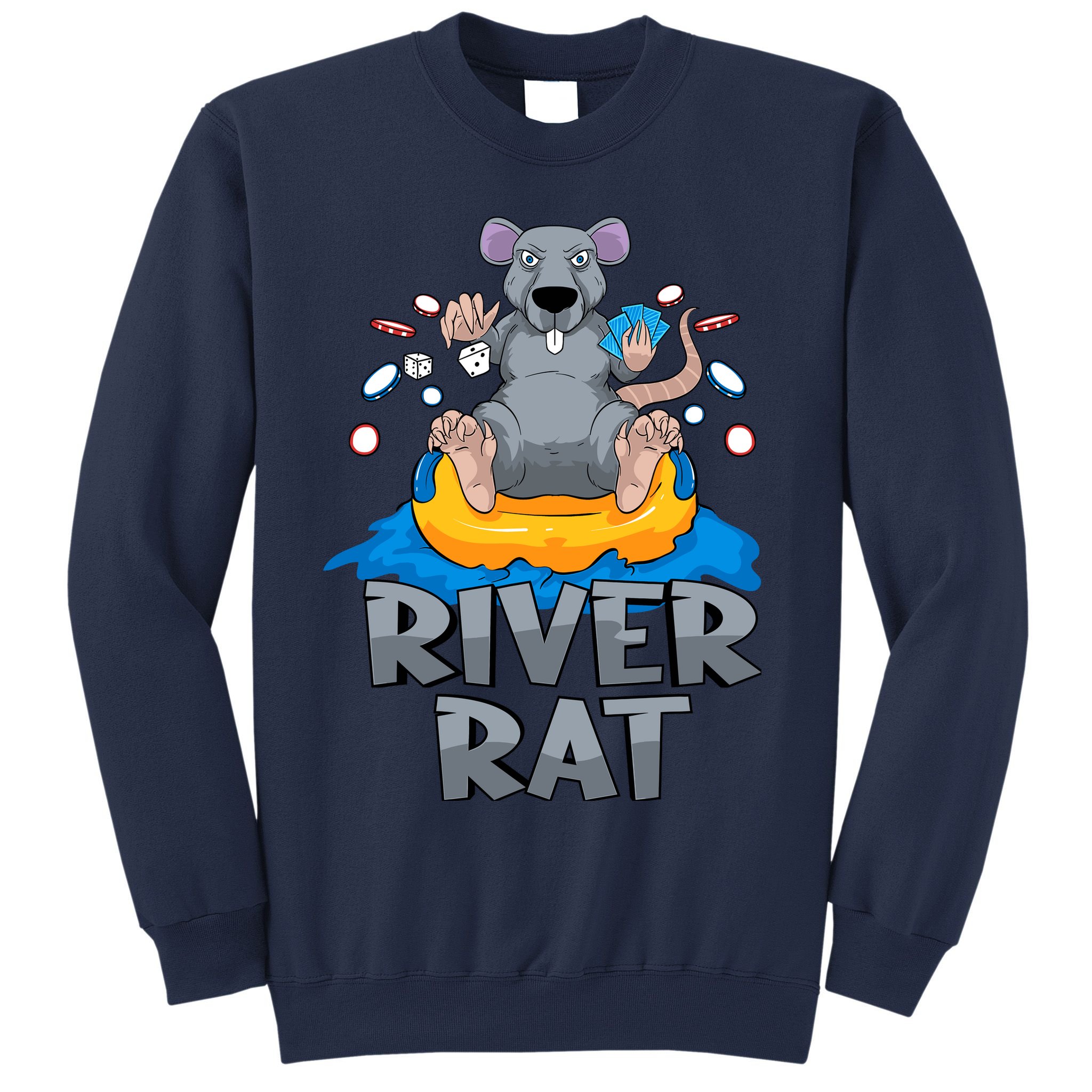 Poker Texas Hold Em River Rat Casino Sweatshirt