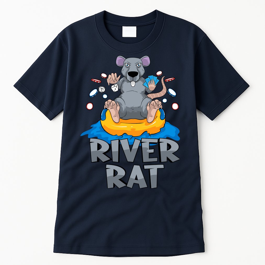 Poker Texas Hold Em River Rat Casino Tall T-Shirt