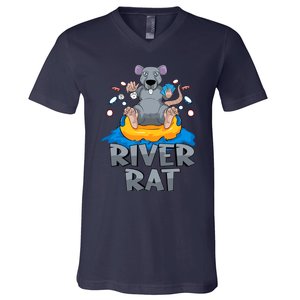 Poker Texas Hold Em River Rat Casino V-Neck T-Shirt