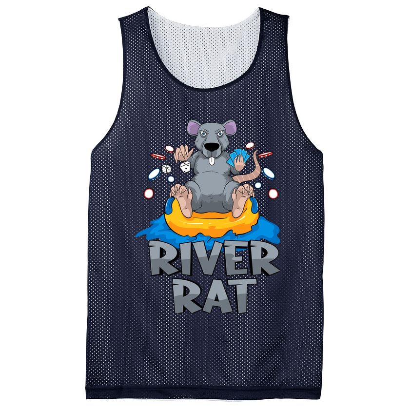 Poker Texas Hold Em River Rat Casino Mesh Reversible Basketball Jersey Tank