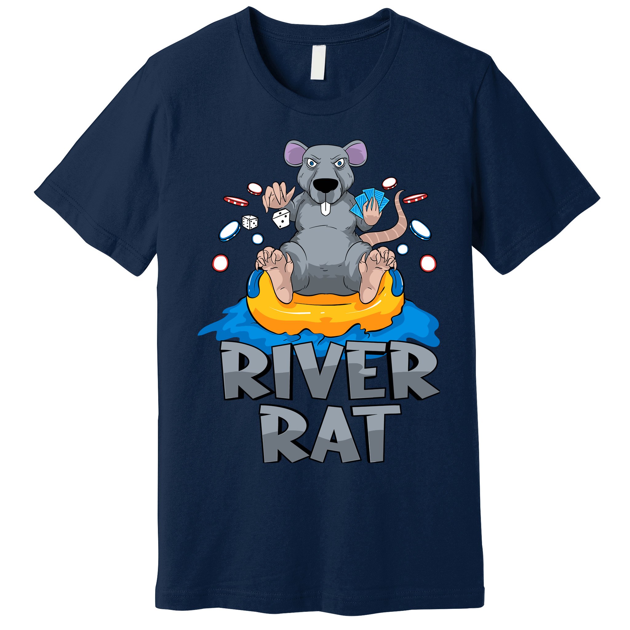 Poker Texas Hold Em River Rat Casino Premium T-Shirt