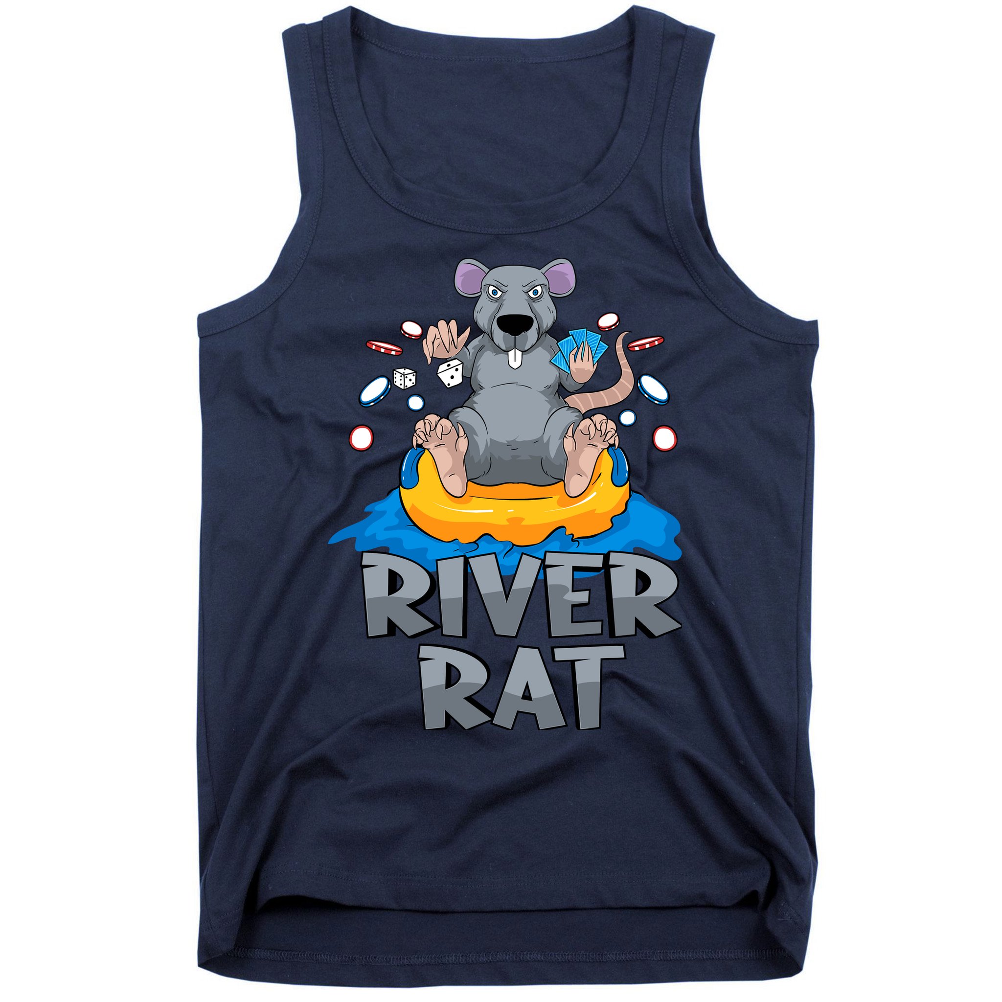 Poker Texas Hold Em River Rat Casino Tank Top
