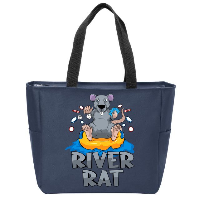 Poker Texas Hold Em River Rat Casino Zip Tote Bag
