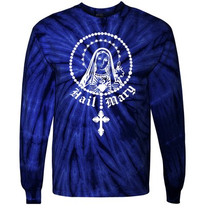 Prayer To Holy Mary Mother Of God Catholic Tie-Dye Long Sleeve Shirt