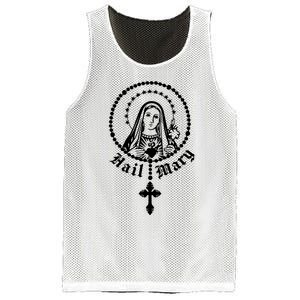 Prayer To Holy Mary Mother Of God Catholic Mesh Reversible Basketball Jersey Tank