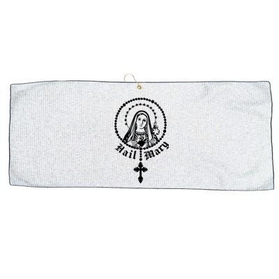 Prayer To Holy Mary Mother Of God Catholic Large Microfiber Waffle Golf Towel