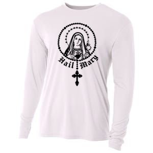 Prayer To Holy Mary Mother Of God Catholic Cooling Performance Long Sleeve Crew