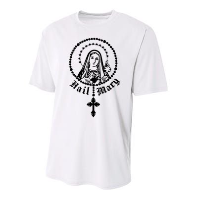 Prayer To Holy Mary Mother Of God Catholic Performance Sprint T-Shirt