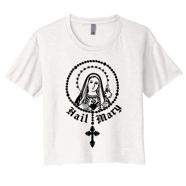 Prayer To Holy Mary Mother Of God Catholic Crop Top