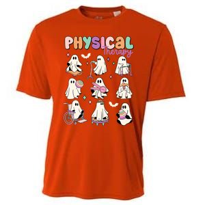 Physical Therapy Halloween Ghost Doctor Physical Ghost Nurse Gift Cooling Performance Crew T-Shirt