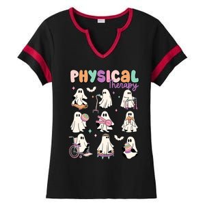 Physical Therapy Halloween Ghost Doctor Physical Ghost Nurse Gift Ladies Halftime Notch Neck Tee